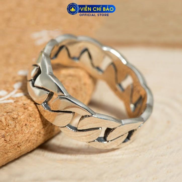 Nhẫn bạc nam nữ Xích đan độc đáo chất liệu bạc Thái 925 thời trang trẻ trung unisex thương hiệu Viễn Chí Bảo N100262
