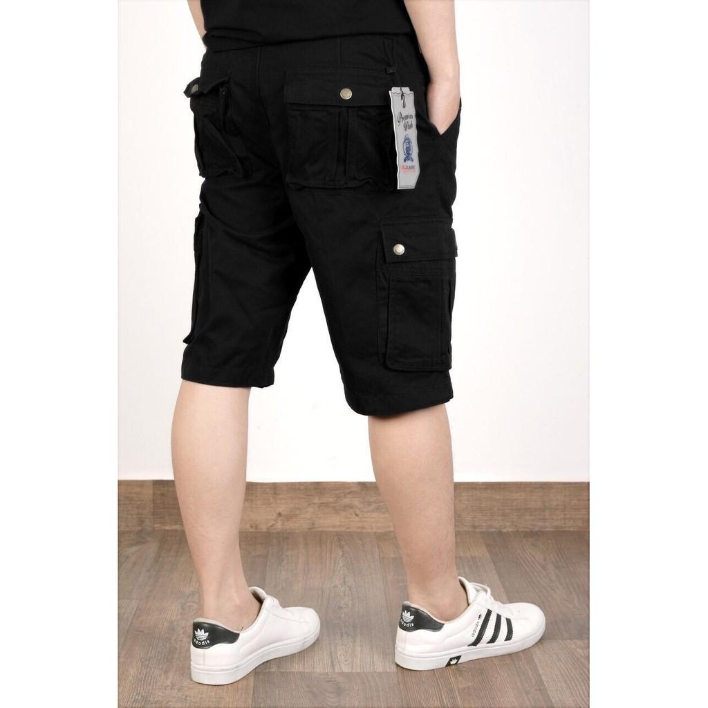 Quần Sọt Nam Kaki Phối Túi Hộp Thời Trang