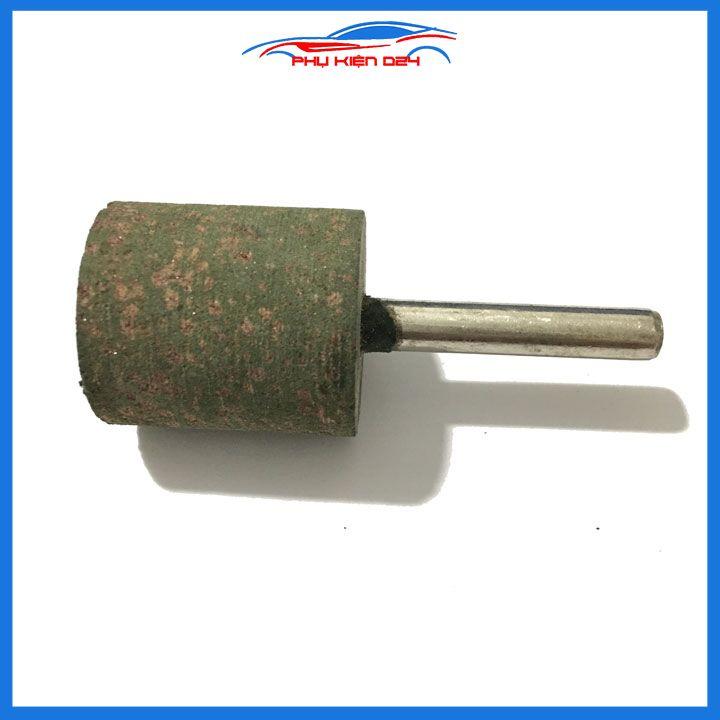Mũi mài cao su xanh hình trụ trục lắp 6mm đánh bóng gỗ nhựa thạch cao