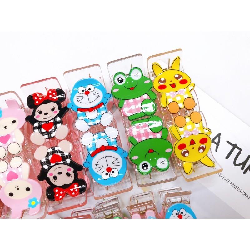 Kẹp càng cua trong suốt 3 răng, 5 răng hình thú, con vật, hoạt hình, trái cây, 12 con giáp màu sắc đáng yêu