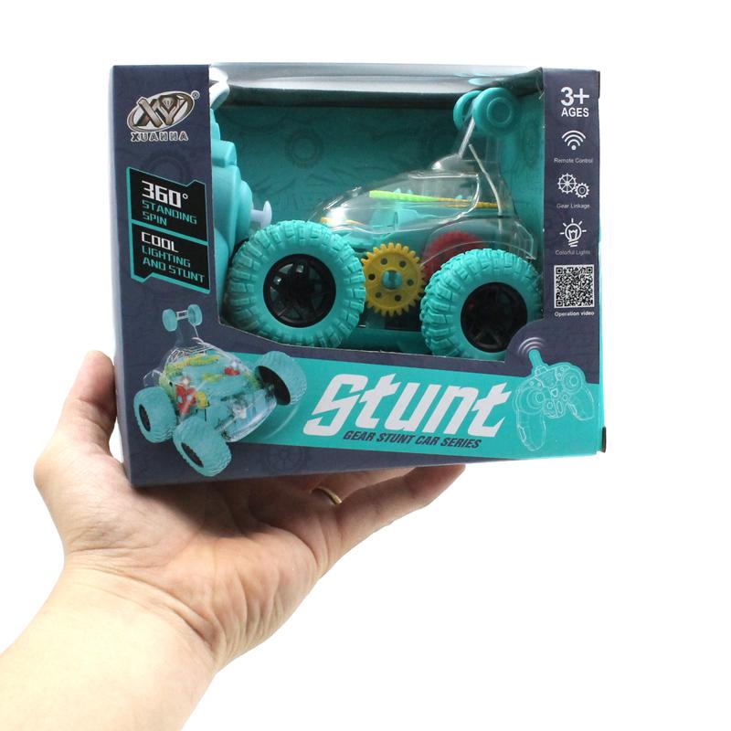 Đồ Chơi Xe Stunt Nhào Lộn Trong Suốt Điều Khiển Từ Xa - D168-20B-GN - Màu Xanh Mint