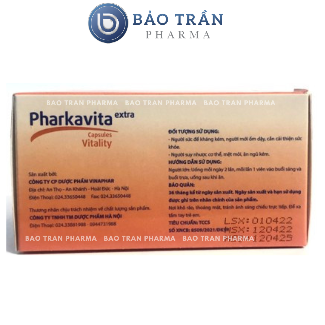 Vitamin tổng hợp và khoáng chất Pharkavita Extra Vinaphar bổ sung vitamin tăng sức đề kháng,bổi bổ sức khỏe