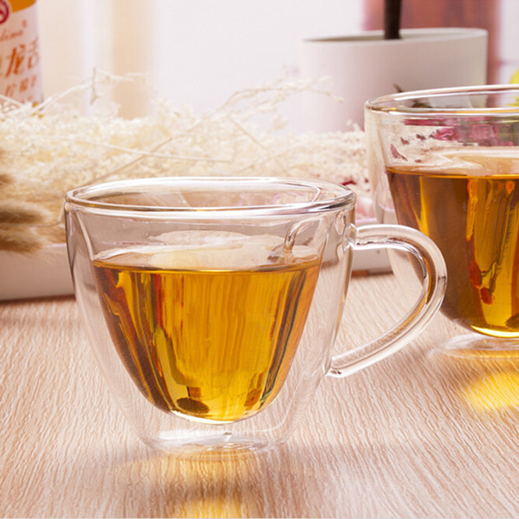 Ly Thủy Tinh 2 Lớp Hình Trái Tim Cách Nhiệt Cao Cấp