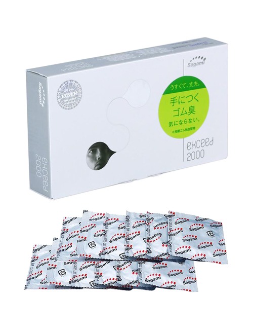 Bao Cao Su Sagami Exceed 2000 - Thiết Kế 3D - 2 Lớp Lượn Sóng Chống Tuột - Không Mùi Cao Su - Nhập Khẩu Nhật Bản - Che Tên Sản Phẩm
