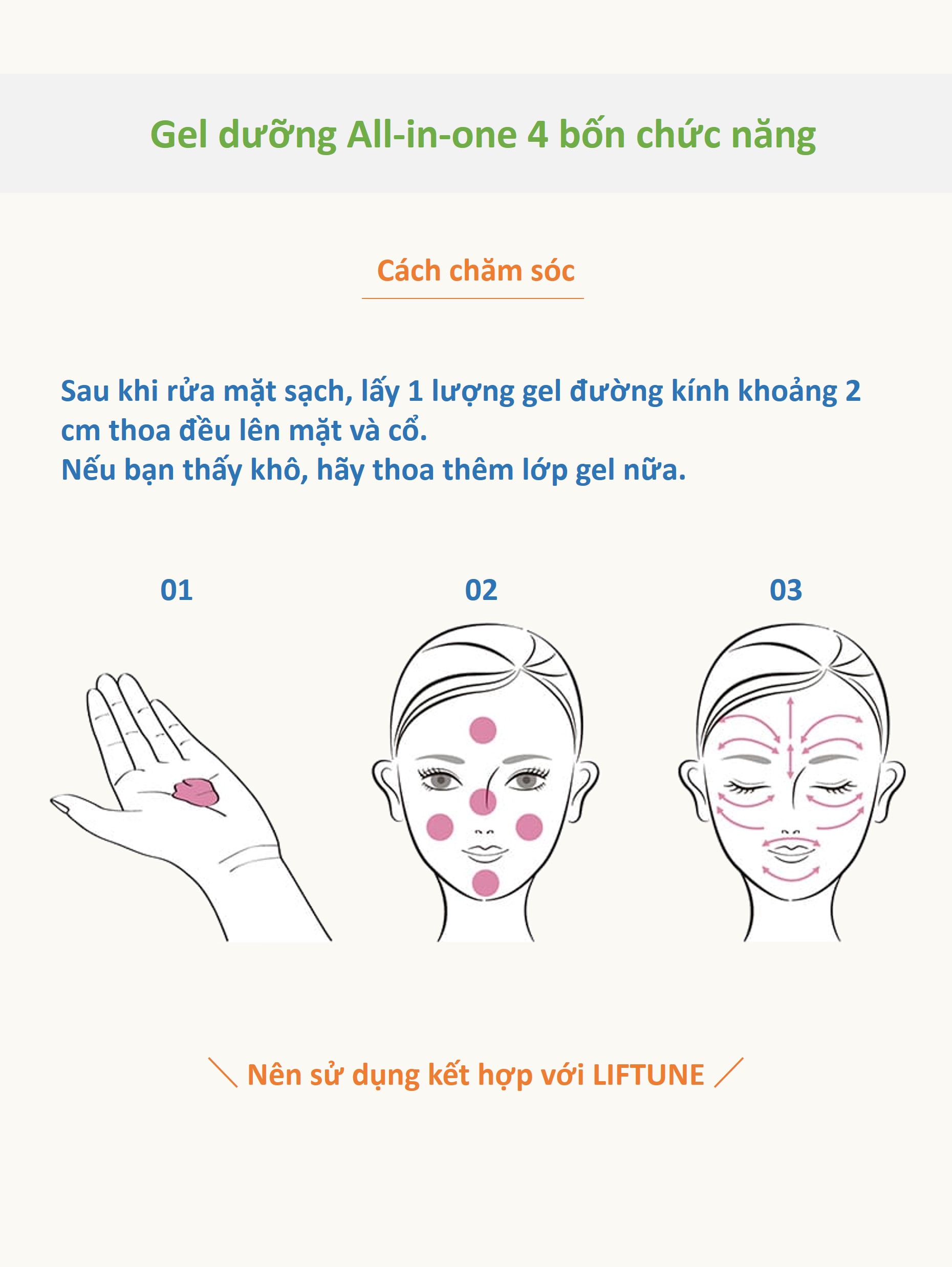 ITO FACE MOISTURE GEL - Kem dưỡng da All in One với 4 chức năng Xuất Xứ Nhật Bản