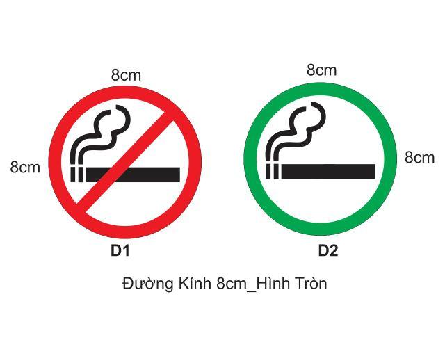 Bảng mica 2 li cấm hút thuốc - No Smoking nhiều kích thước_DECAL VIP
