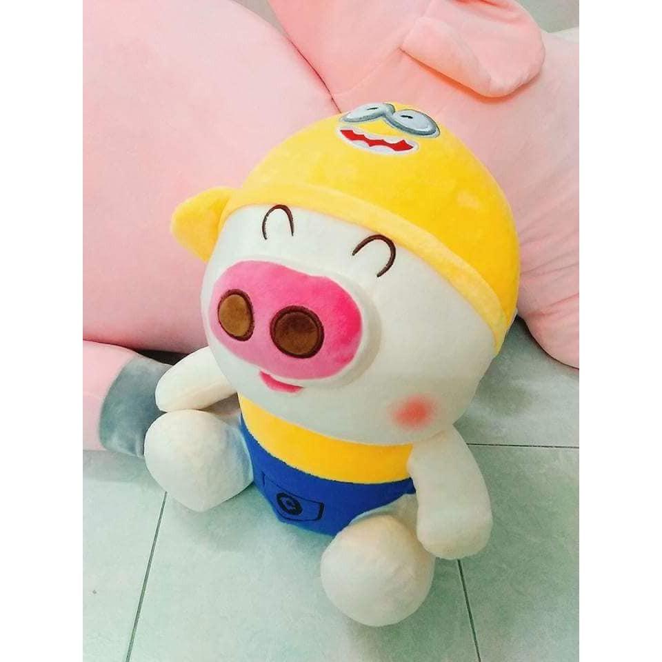 GẤU BÔNG HEO ĐỘI NÓN MINION (35 CM) GB36