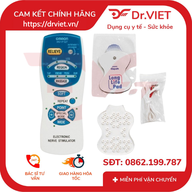 Máy massage xung điện OMRON HV-F127 Chính hãng - Với 9 chương trình mát xa tự động và 4 chế độ mát-xa đặc biệt, người dùng có thể dễ dàng lựa chọn chương trình và chế độ phù hợp