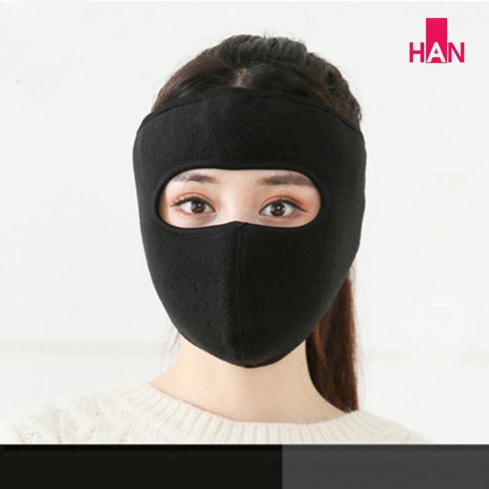 Khẩu trang ninja lót nỉ che kín tai dán sau gáy chống gió lạnh - khau trang ninja ni che tai dan gay