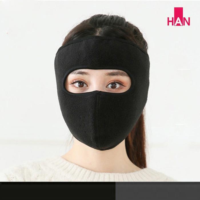 Khẩu trang ninja che kín mặt kín tai vải nỉ dán gáy chống nắng chống gió lạnh mùa đông - khau trang