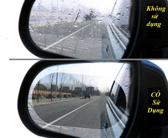 Sản phẩm Đôi 2 Chiếc Miếng Chống Nước Mưa Dán Gương Chiếu Hậu - Loại Cao Cấp/ Mã sản phẩm DC100