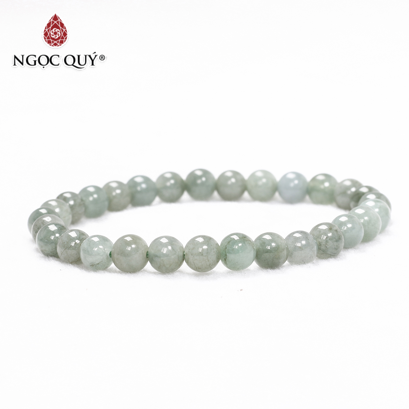 Vòng cẩm thạch nước ngọc hạt 6mm mệnh hỏa, mộc - Ngọc Quý Gemstones