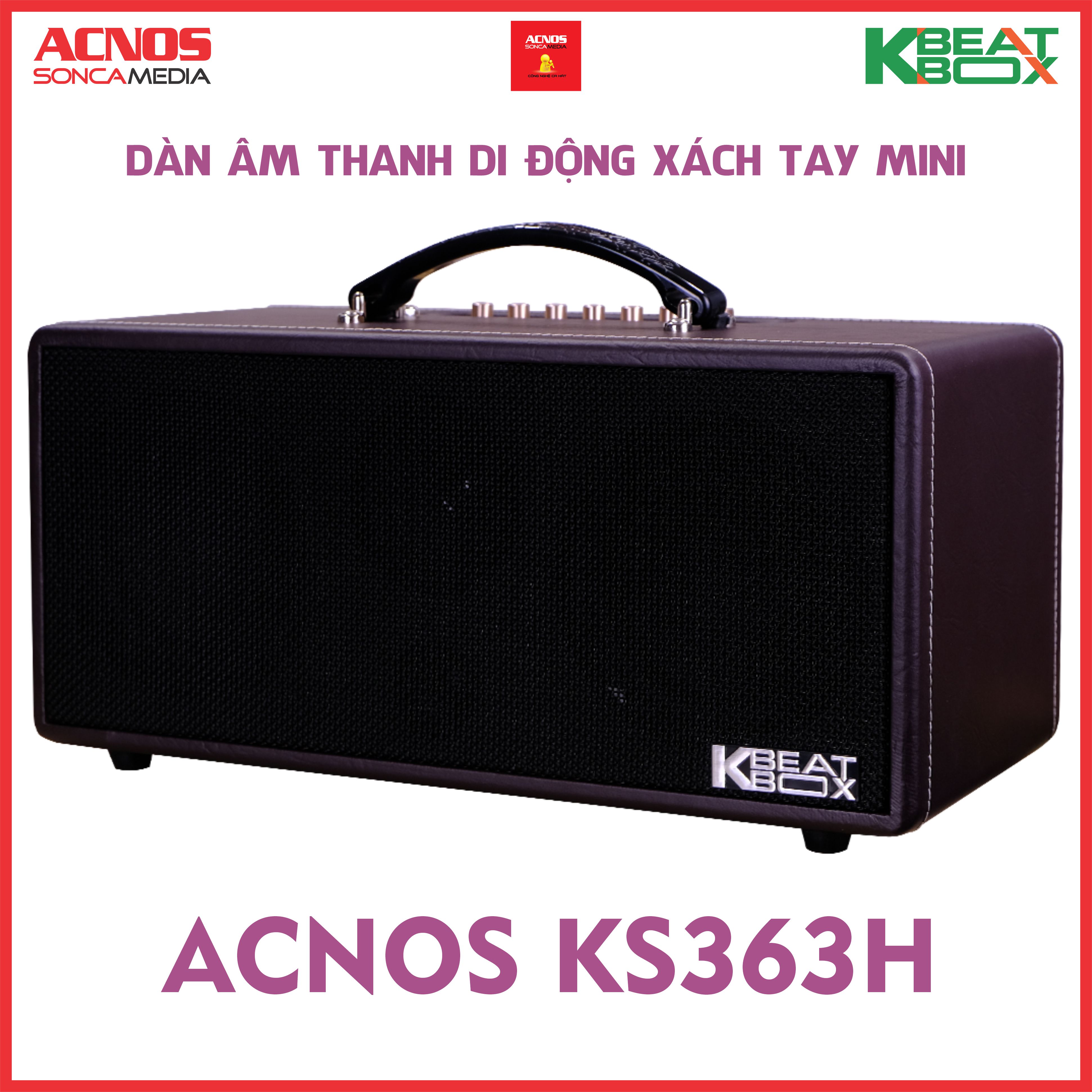 Dàn âm thanh di động xách tay mini ACNOS KS363H [HÀNG CHÍNH HÃNG