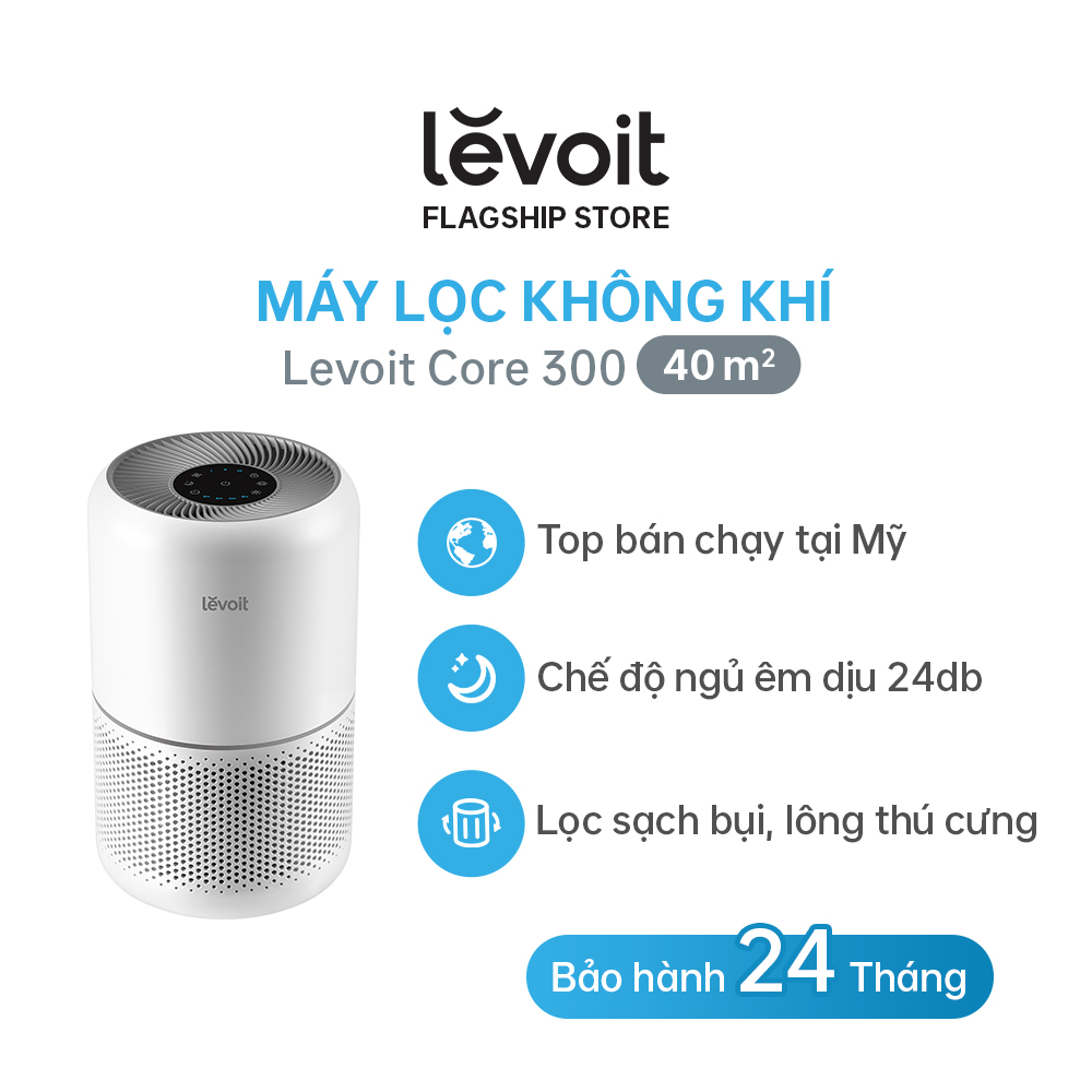 Máy Lọc Không Khí Levoit Core 300 40m2 | Bộ Lọc HEPA H13 Lọc Bụi Mịn | - Hàng Chính Hãng