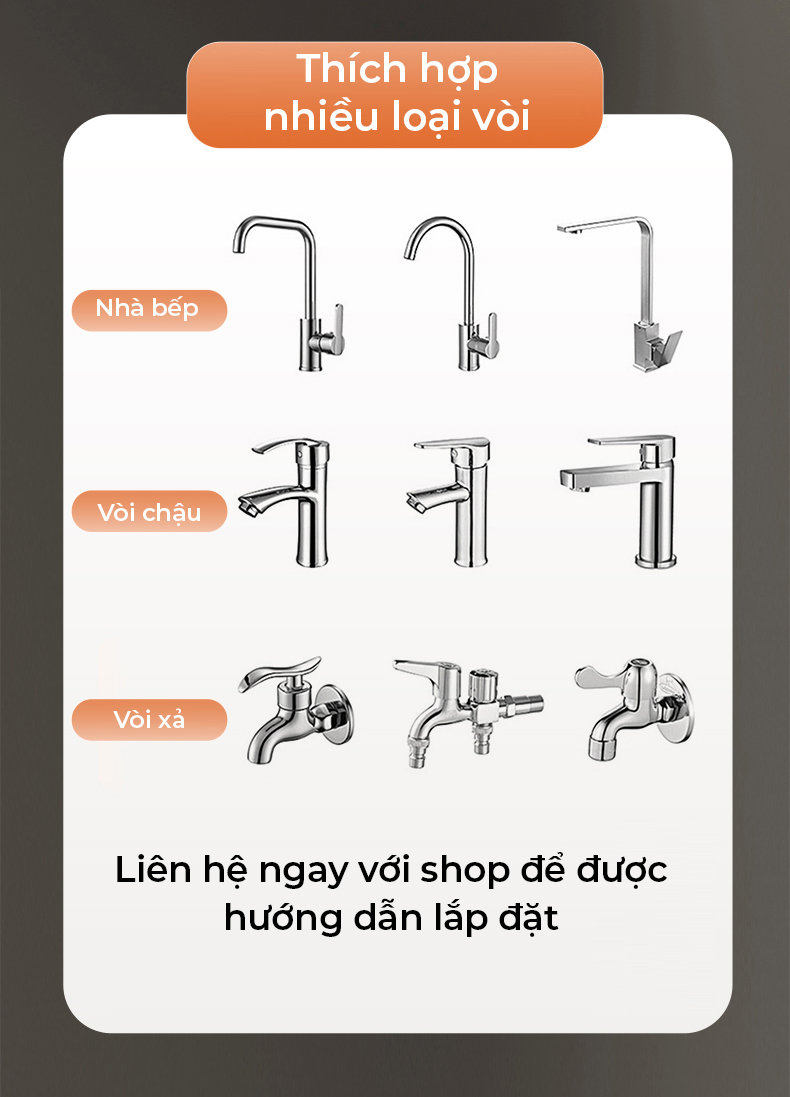 Bộ lọc nước tại vòi KPW-LT01 (KJ) Mẫu mới kèm 4 lõi lọc, lắp trực tiếp tại vòi không dùng điện, lọc sạch cặn, phèn, khử mùi clo..., lõi lọc tái sử dụng-Hàng nhập khẩu