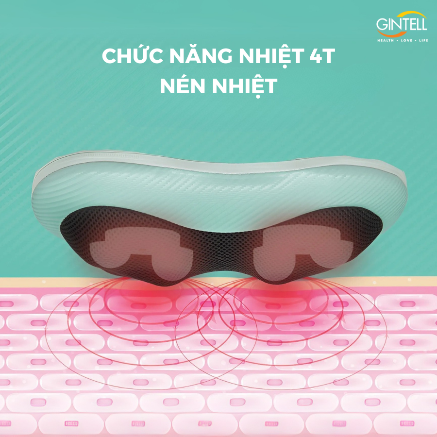 |GIÁ SỐC| Gối Massage nhiệt hồng ngoại  G-Minnie Care| Công nghệ massage Shiatsu 3D | 1 Năm Bảo Hành