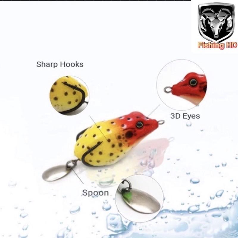 mồi nhái giả câu lure cá lóc - mồi nhái giả super frog đồ câu FISHING_HD