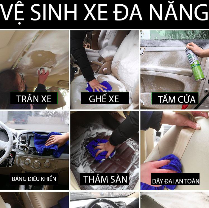 Chai xịt bọt vệ sinh nội thất đa năng Foam Shuaxinbao - Phụ kiện nội thất ô tô
