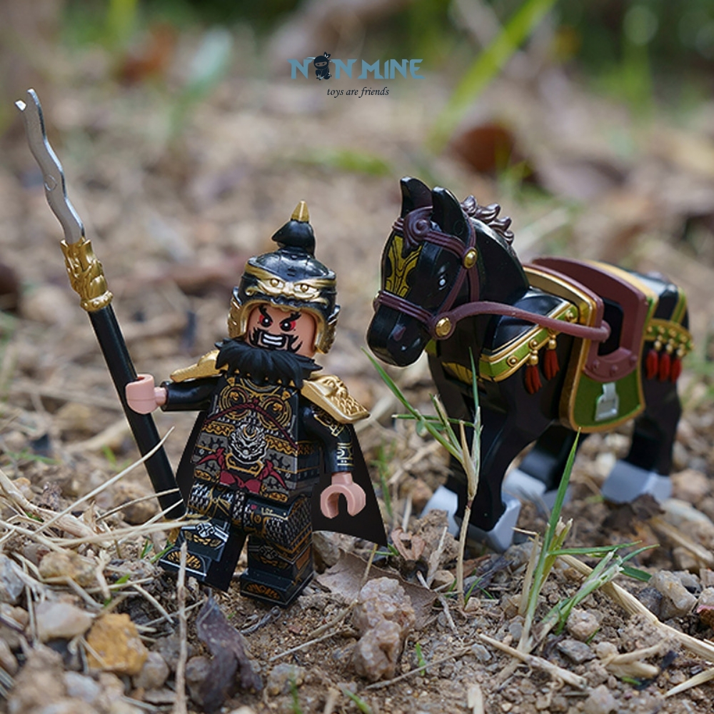 Minifigures Đồ Chơi Lắp Ráp Trương Phi Kèm Ngựa Mô Hình Tướng Tam Quốc Three Kingdoms DK20801