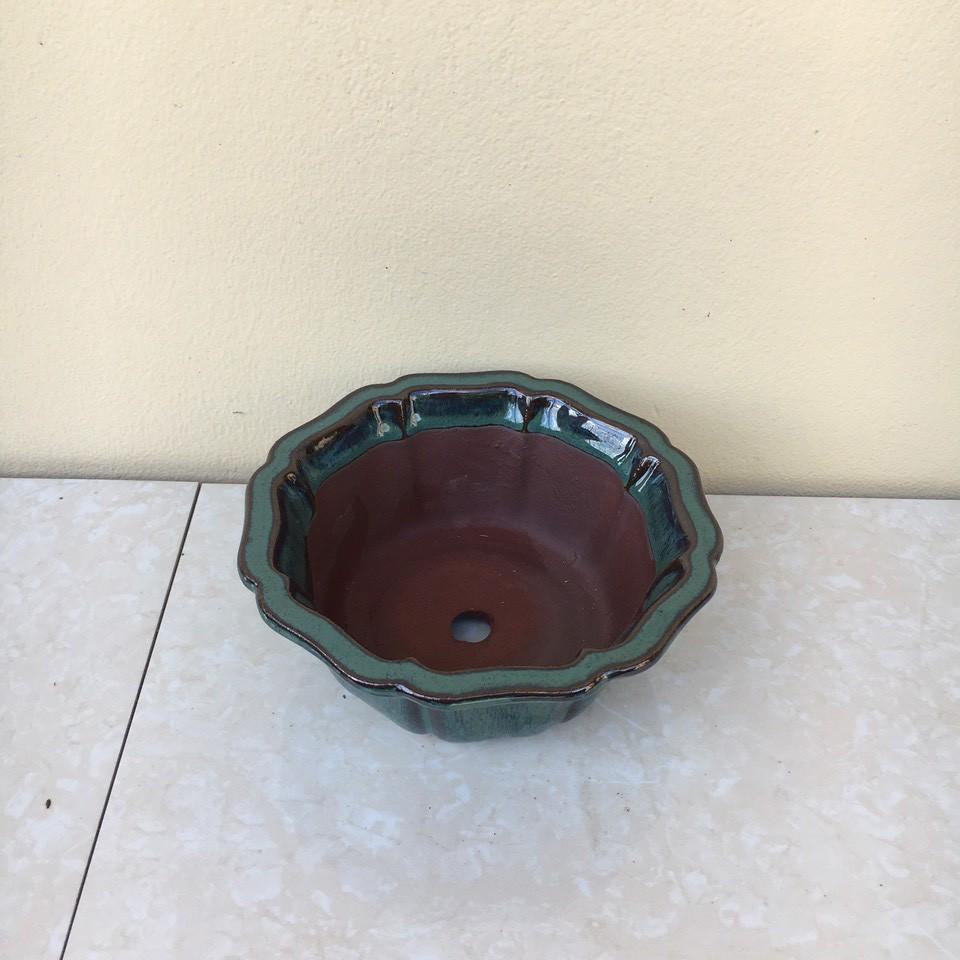 Chậu bonsai áng mây mini men hỏa biến gốm Bát tràng 1 size BM-20