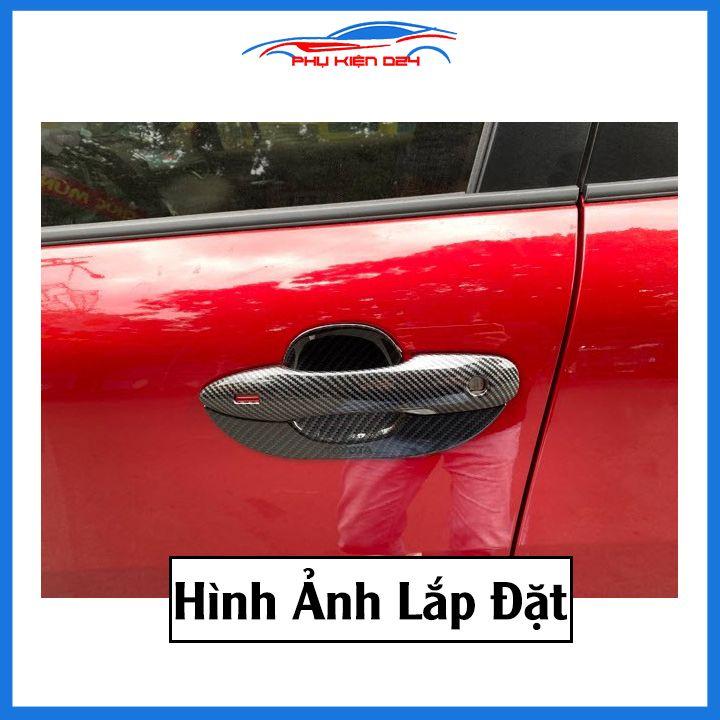 Ốp tay hõm Corolla Cross 2020-2021-2022 vân cacbon, mạ crom chống trầy bảo vệ cửa xe ô tô