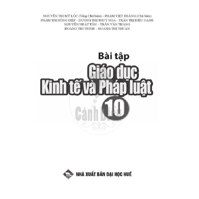 Bài Tập Giáo Dục Kinh Tế và Pháp Luật lớp 10 - Cánh Diều