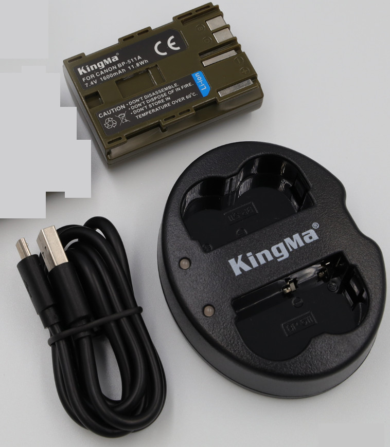 Combo pin sạc Kingma for Canon BP-511 - Hàng chính hãng