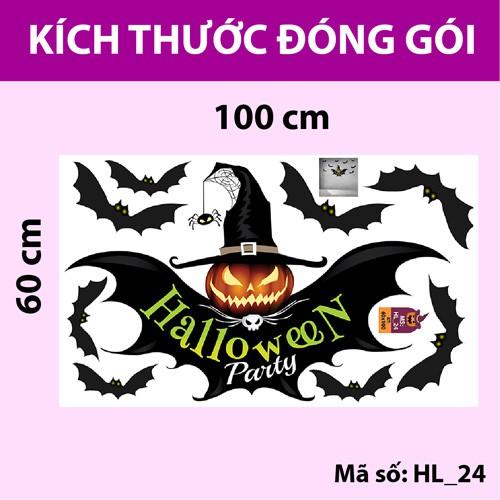 Decal trang trí Halloween vua dơi cùng đồng bọn