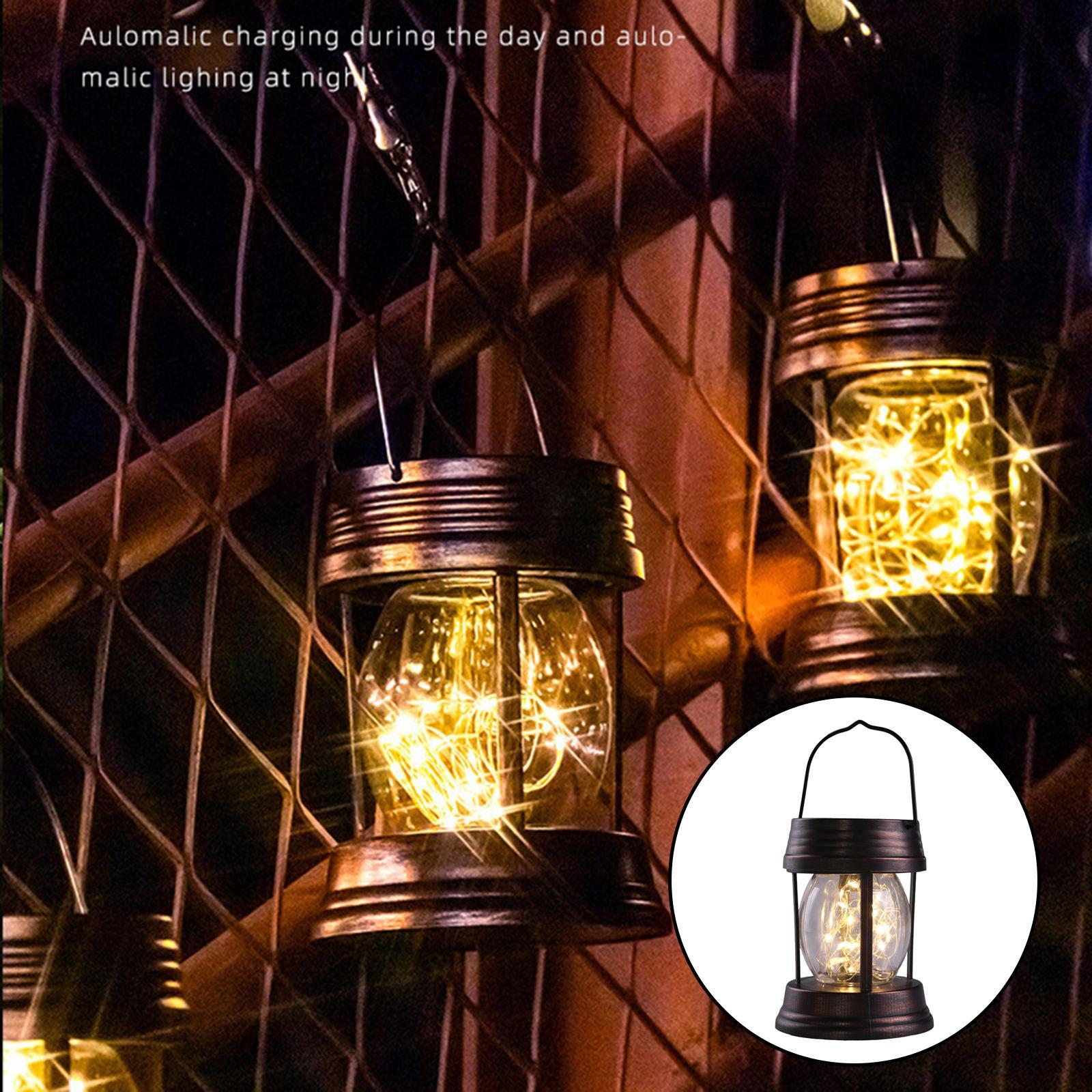 2x Solar Lantern Lamp Waterproof Lights Landscape for Patio