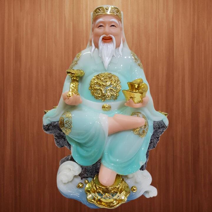 Cặp tượng thần tài ông địa đá cao cấp 8 inch - M6