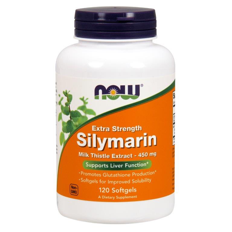 Thực phẩm bảo vệ sức khỏe: Etra strength Silymarin Milk Thistle Extract - 450 mg hãng Now foods USA Giải độc gan, bảo vệ tế bào gan, tăng cường chức năng gan