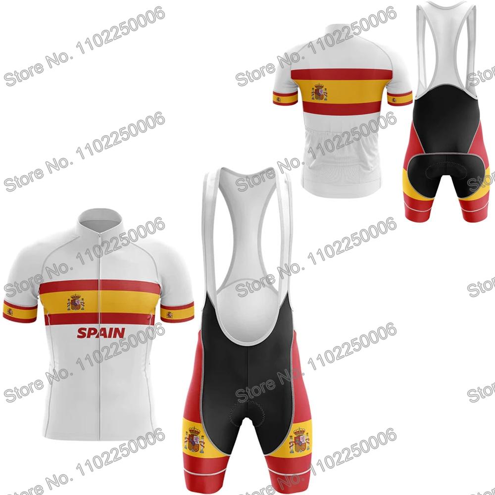 Năm 2023 Tây Ban Nha Bộ Quần Áo Đạp Xe Jersey Mùa Hè Đi Xe Đạp Quần Áo Nam Xe Đạp Đường Bộ Áo Sơ Mi Phù Hợp Với Tay Ngắn Xe Đạp Yếm Quần Short Color: 8 Size: XXS