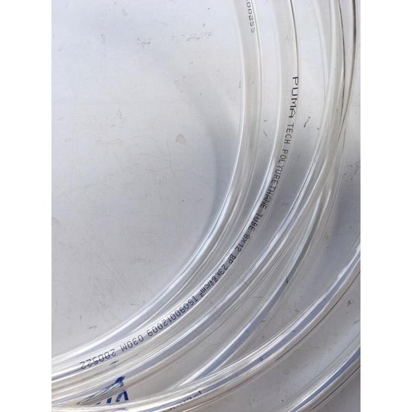 Dây áp lực PU 12li màu trắng kết nối 2 đâu ren 17mm gắn trực tiếp bơm đôi và đầu vòi