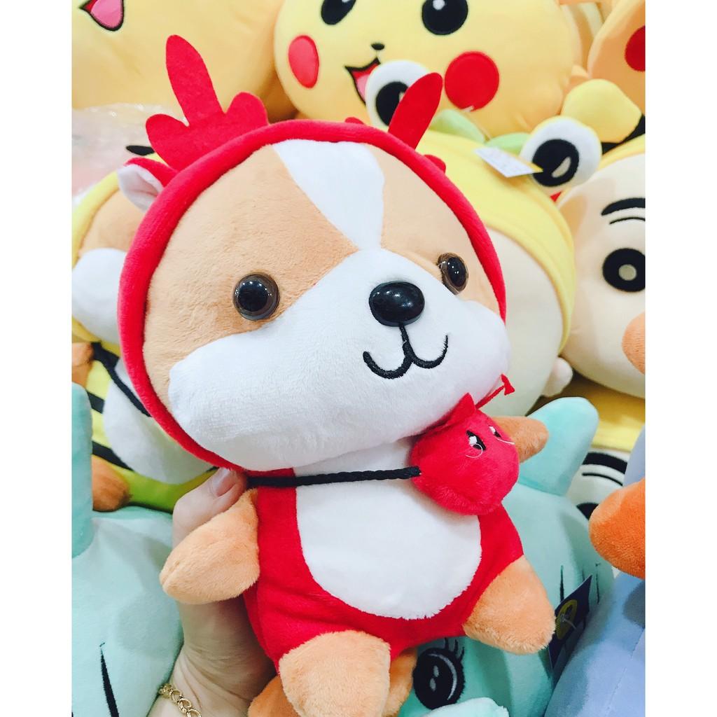 Gấu bông chó Shiba cosplay kích thước 25cm Xưởng gấu bông Việt Nam