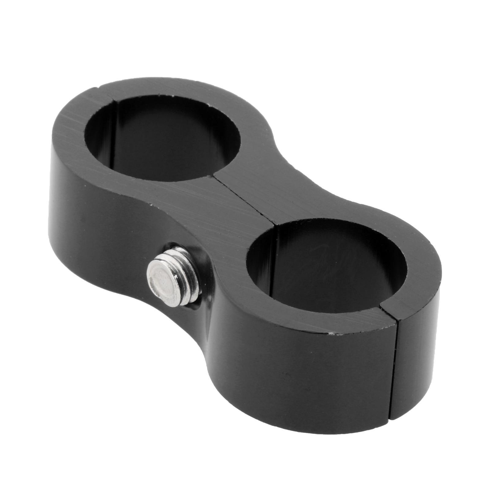 Car 2-Hole Fuel Hose Separator Clamp Oil Fuel Line Mounting Clamps Adapter AN4