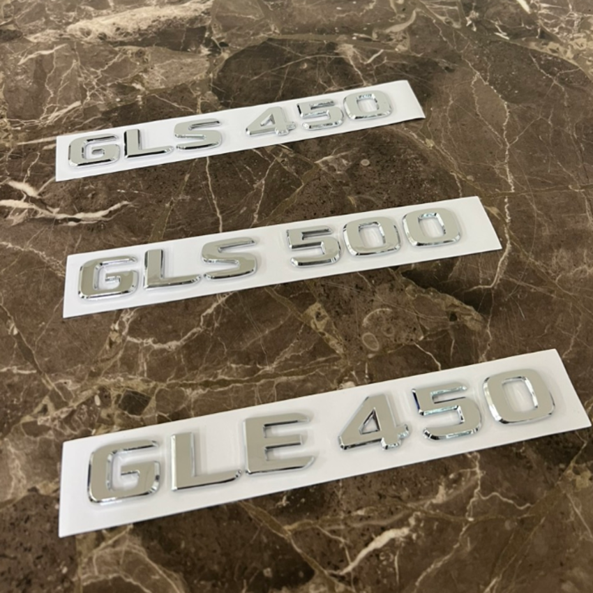 Decal tem chữ GLS450 và GLS500 dán đuôi xe ô tô Mercedes trang trí