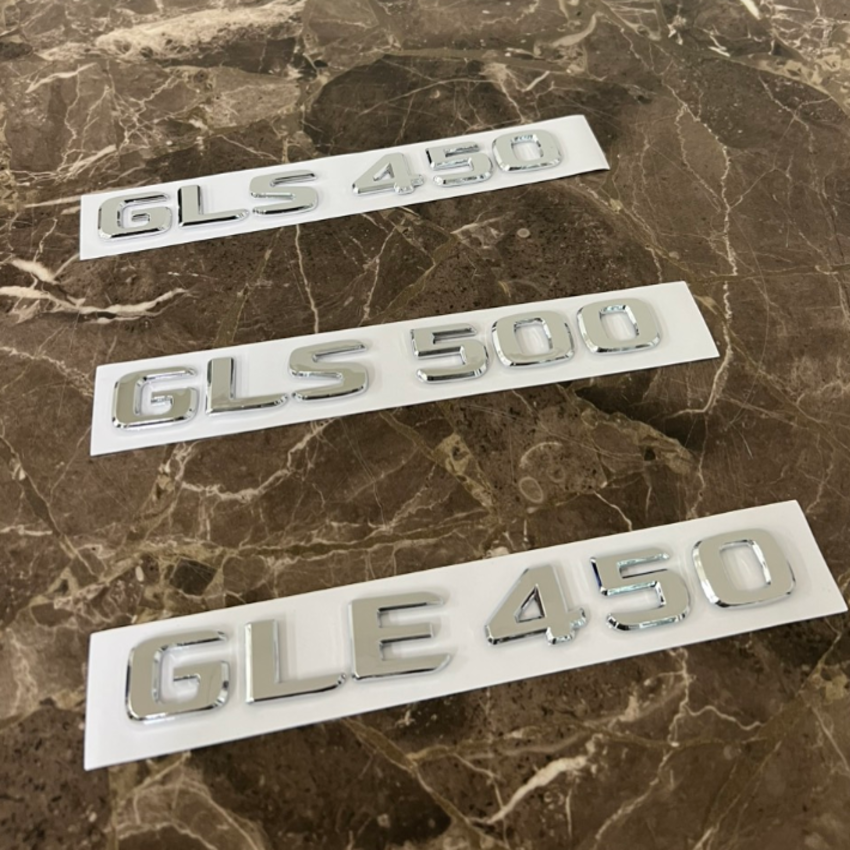 Decal tem chữ GLE450 dán đuôi xe ô tô Mercedesc trang trí