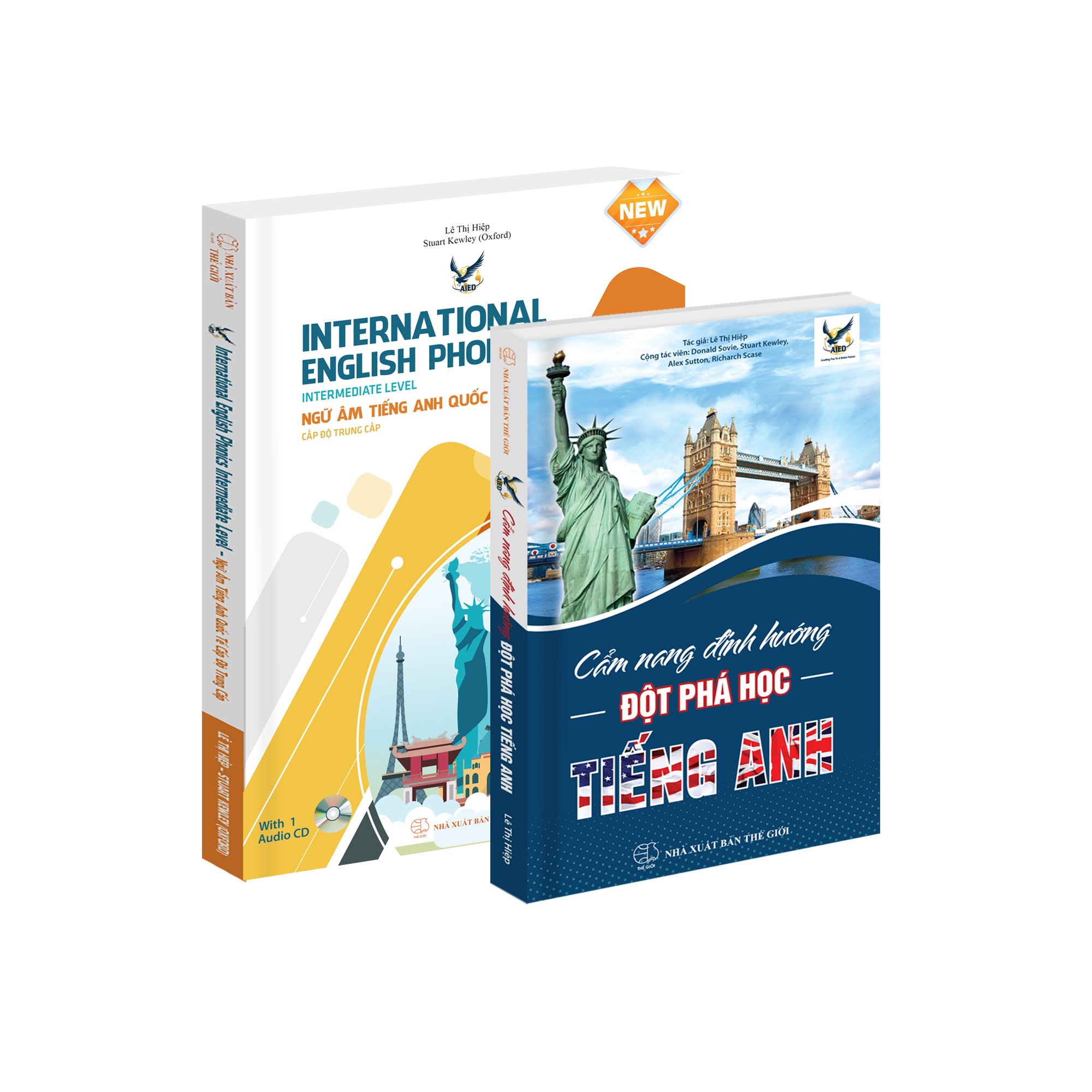 Combo Bộ sách Cẩm nang Học tiếng Anh & Ngữ âm tiếng Anh quốc tế cấp độ trung cấp