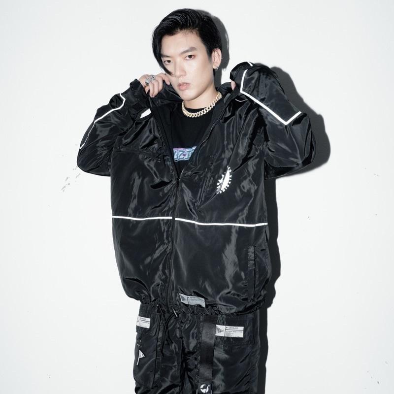 Áo khoác unisex AZIER vải dù phản quang - Hàng thiết kế chính hãng