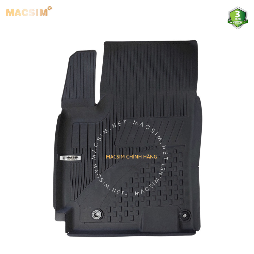Thảm lót sàn ô tô nhựa TPE Silicon Hyundai Elantra 2016-2022 Black Nhãn hiệu Macsim