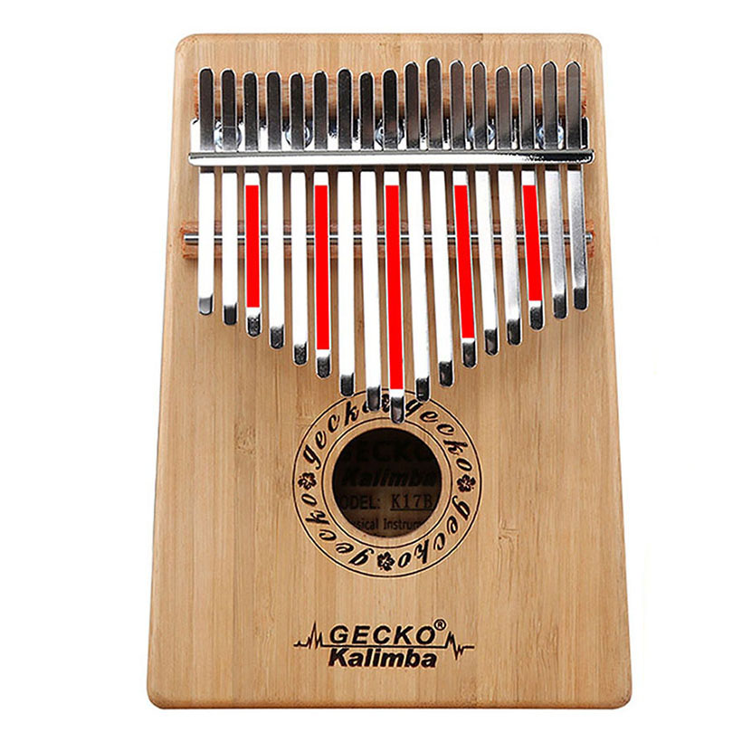 Combo Đàn Kalimba Gecko 17 Phím K17BAEQ Gỗ Trúc - Tặng Kèm Khóa Học Miễn Phí