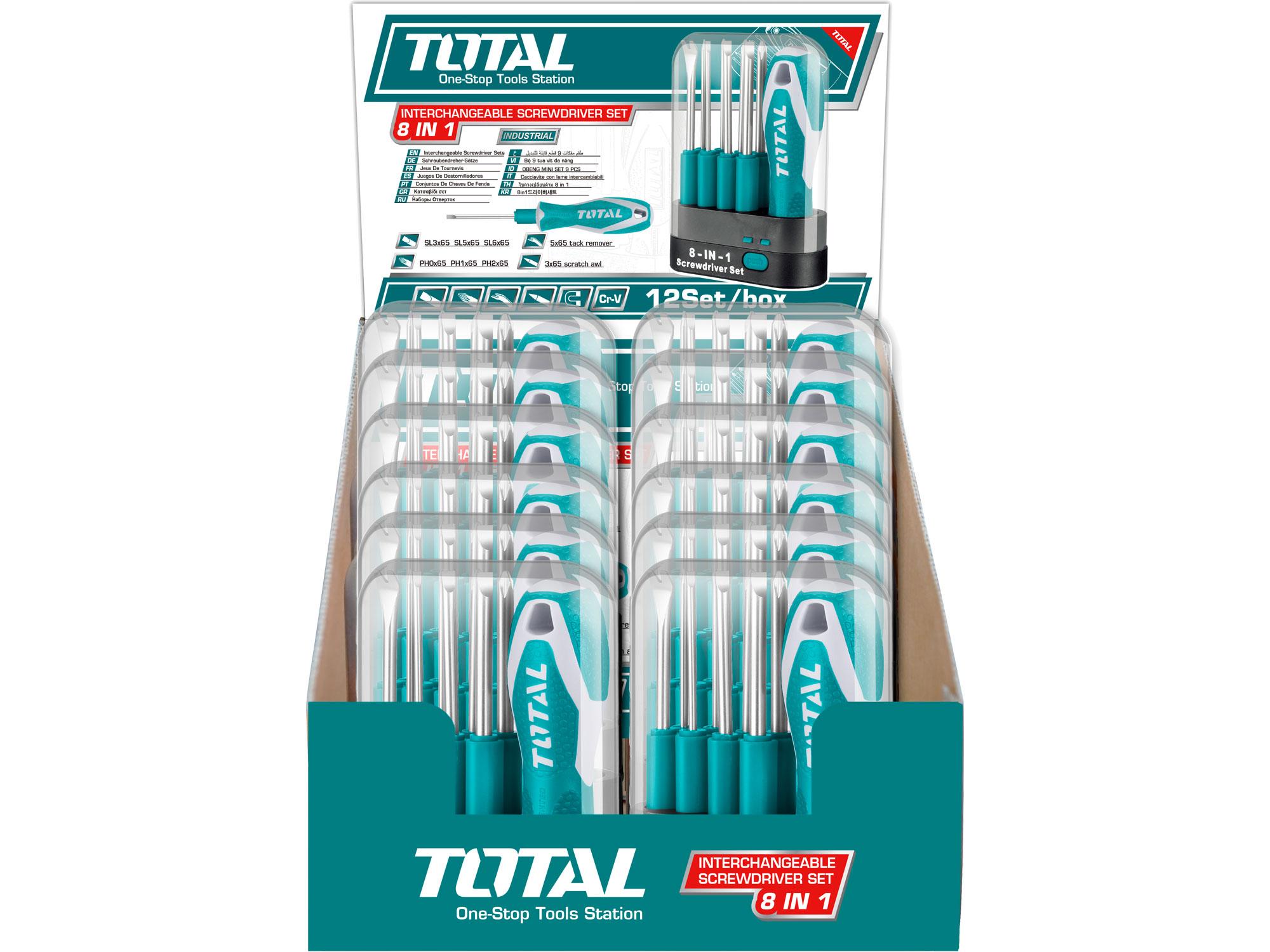 BỘ 9 TUA VÍT ĐA NĂNG TOTAL THT250906 - HÀNG CHÍNH HÃNG