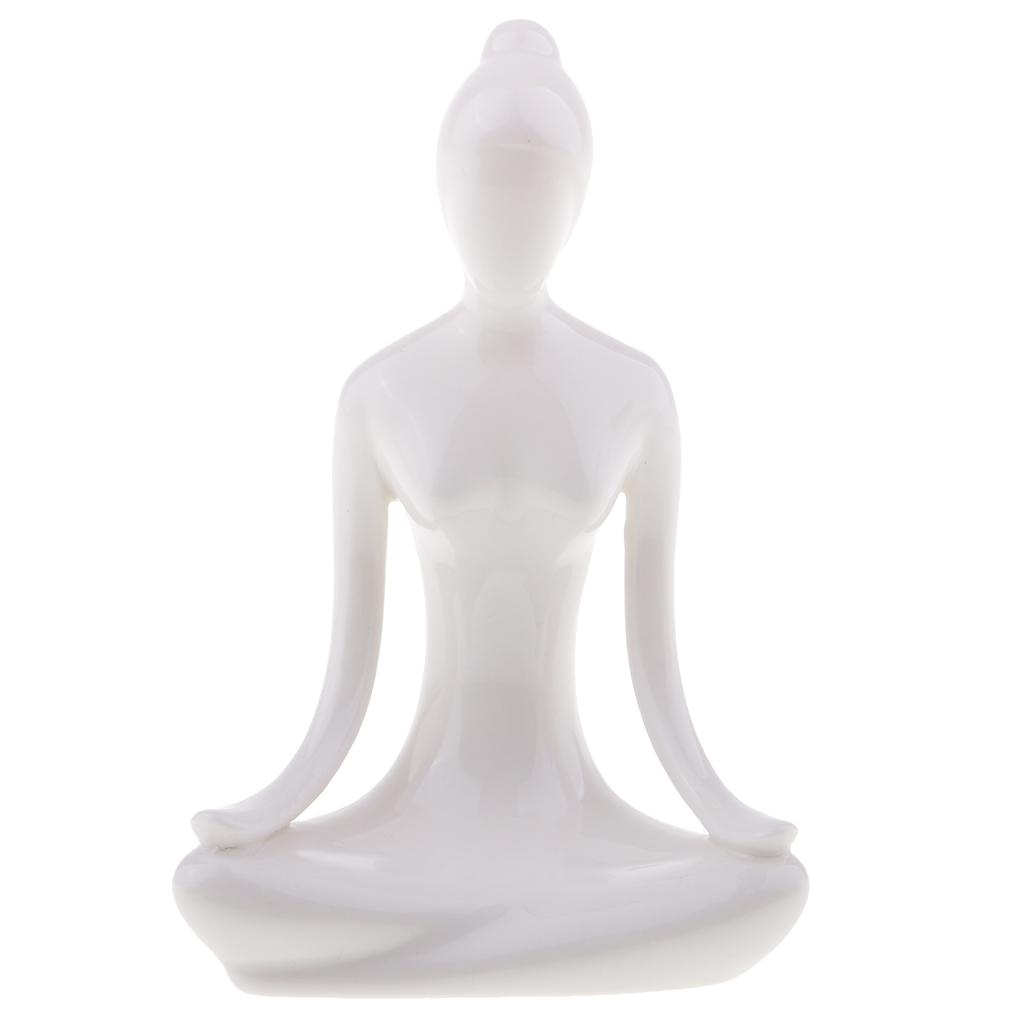 Meditation Yoga Pose Statue Figurine Resin Yoga Figure Sculpture Decoration