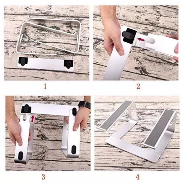 XN9 - Giá đỡ laptop stand notebook Macbook máy tính xách tay hợp kim nhôm có thể tháo rời kiêm đế tản nhiệt để bàn