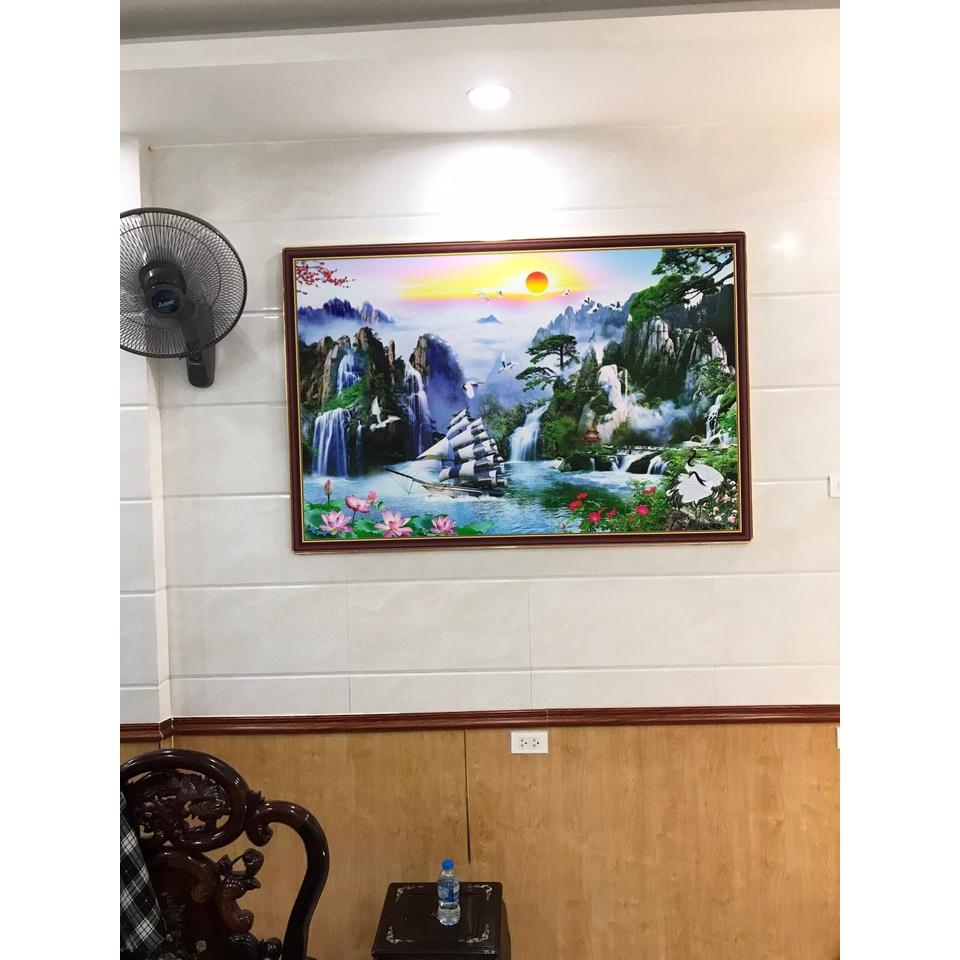 10 MẪU TRANH HOA SEN CÁ CHÉP - Tranh Cửu Ngư treo tường phòng khách