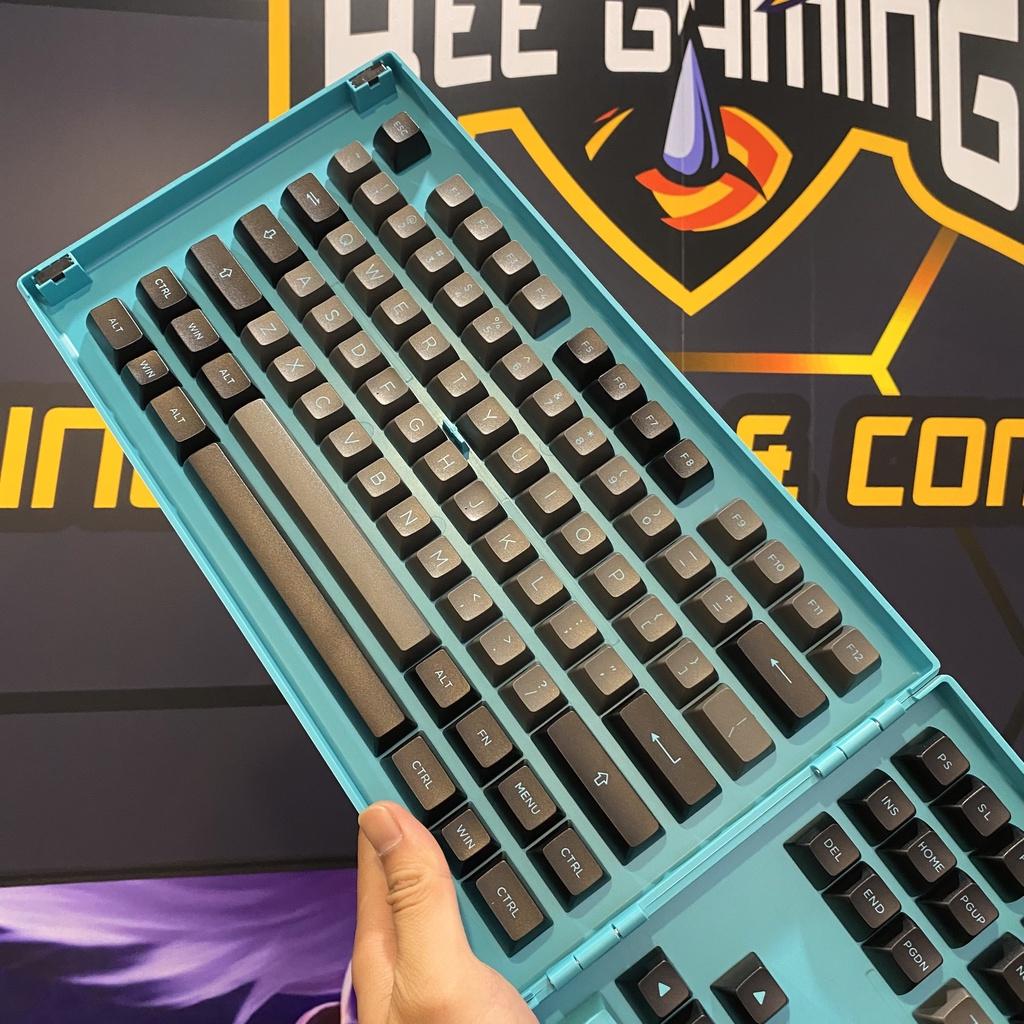 Bộ Keycap chính hãng AKKO - Black &amp; Cyan (PBT Double Shot / ASA Profile / 197 nút)