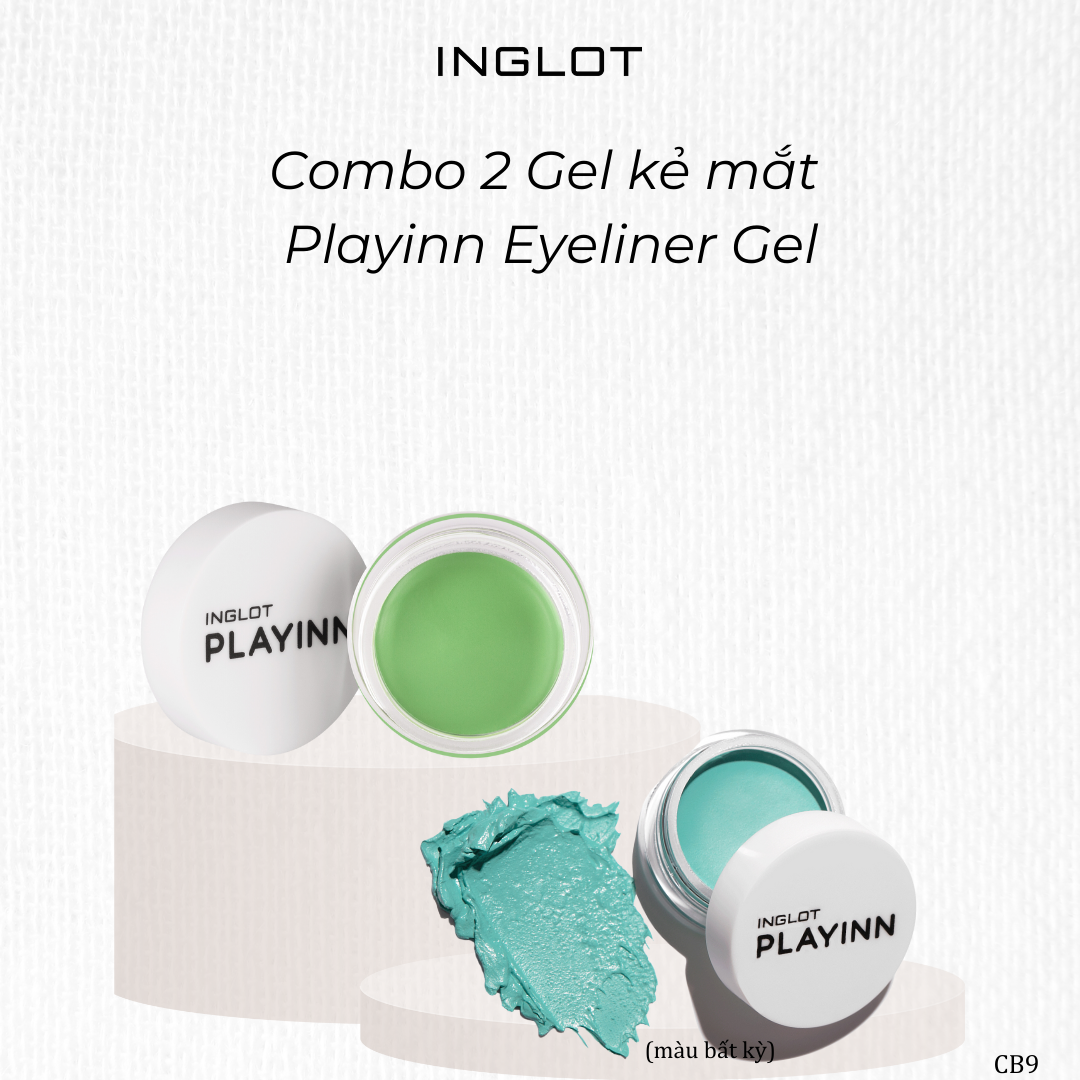 Bộ 2 Gel kẻ mắt lâu trôi, lên màu chuẩn PlayInn Eyeliner Gel (2g) INGLOT