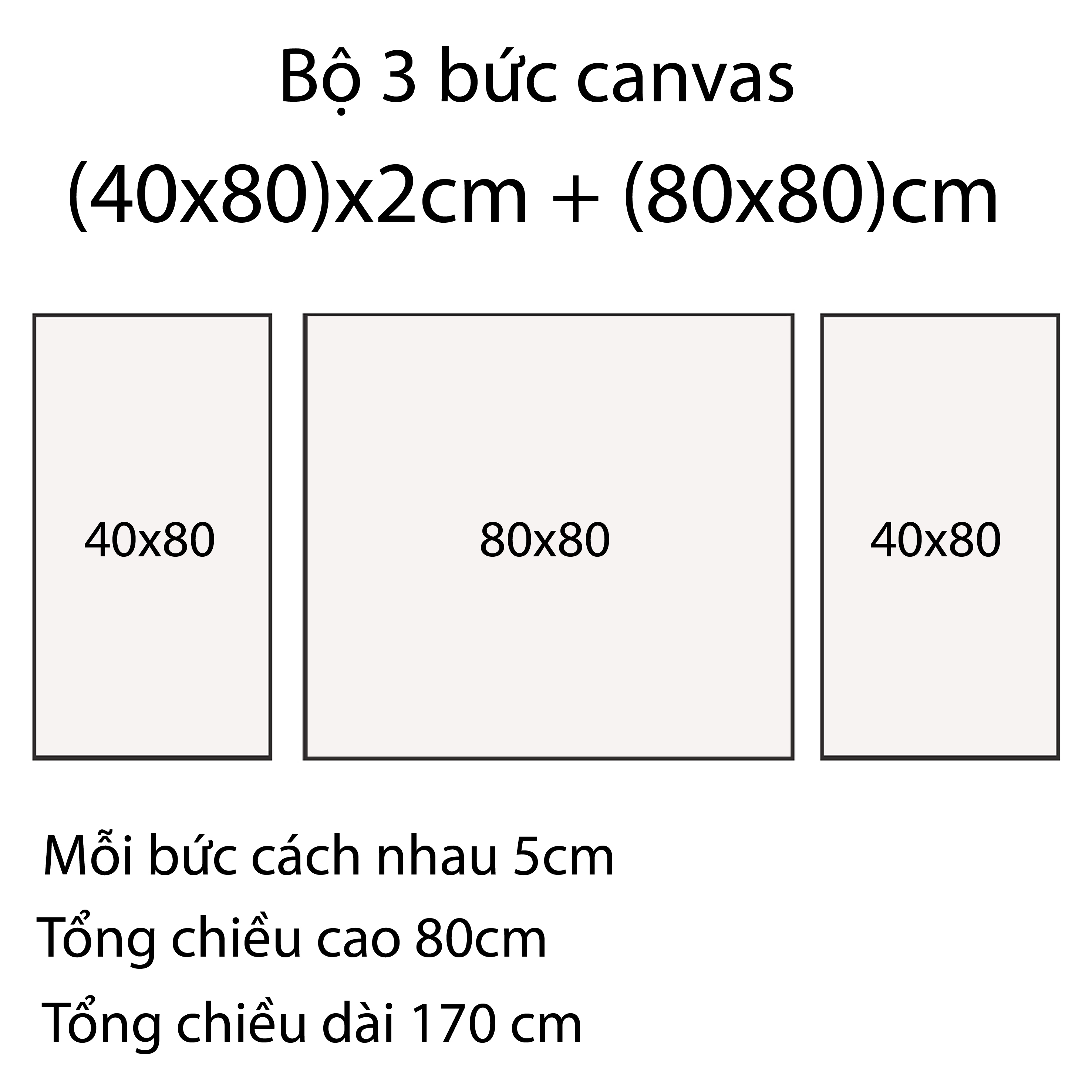 Tranh Bộ 3 Decor Tường Sang Trọng - Tranh Canvas Những Chú Hươu Nghệ Thuật