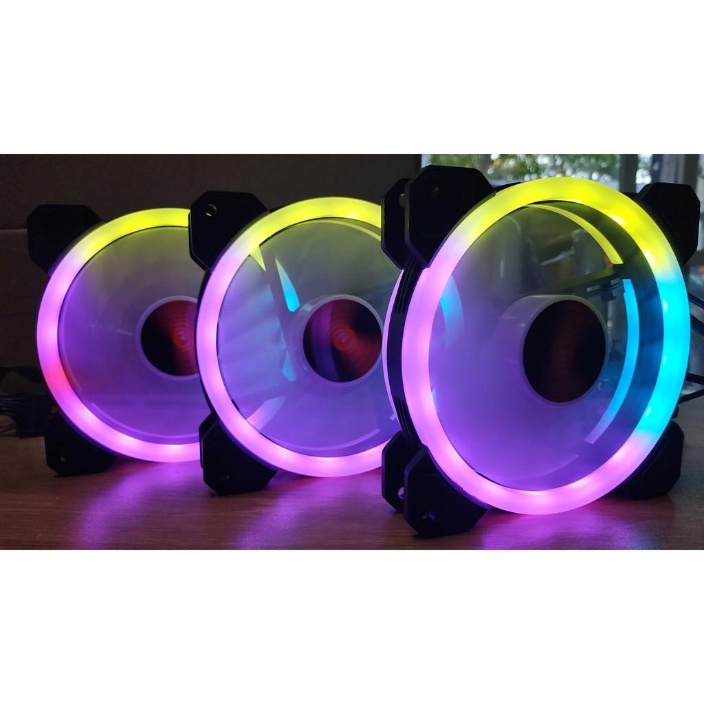 Bộ 5 Fan Coolmoon V1 gồm 5 Fan + 1 Hub + 1 Điều Khiển - Hàng Chính Hãng