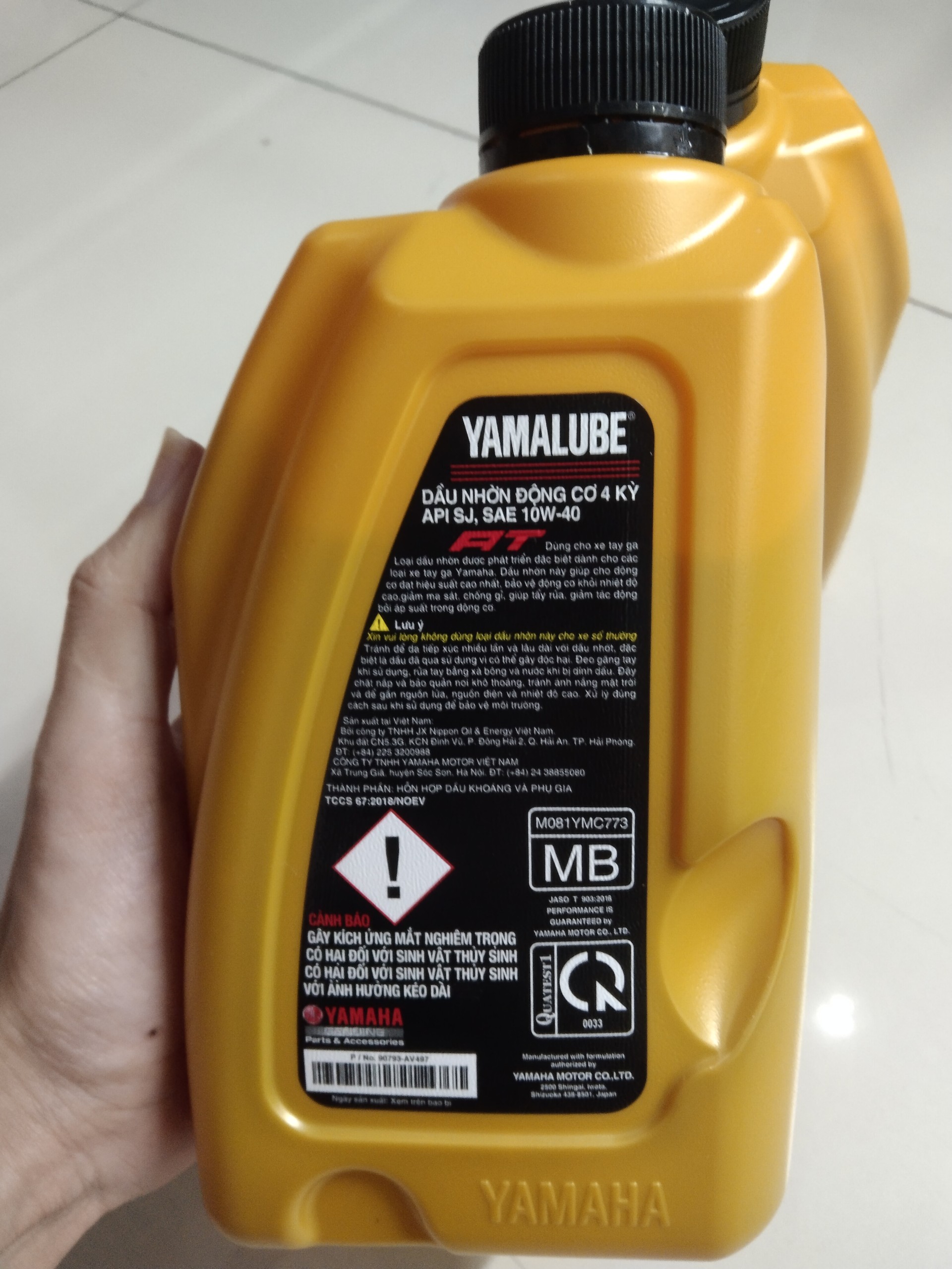 Dầu YAMALUBE 4T SJ 10W-40 MB 800ML